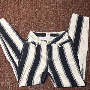 BDG Black and White Striped Jeans mom jeans bold stripe straight leg mid rise 25